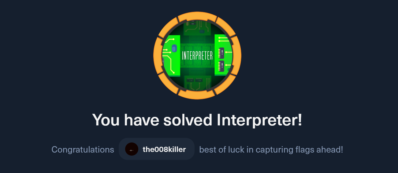 HTB Interpreter cover image