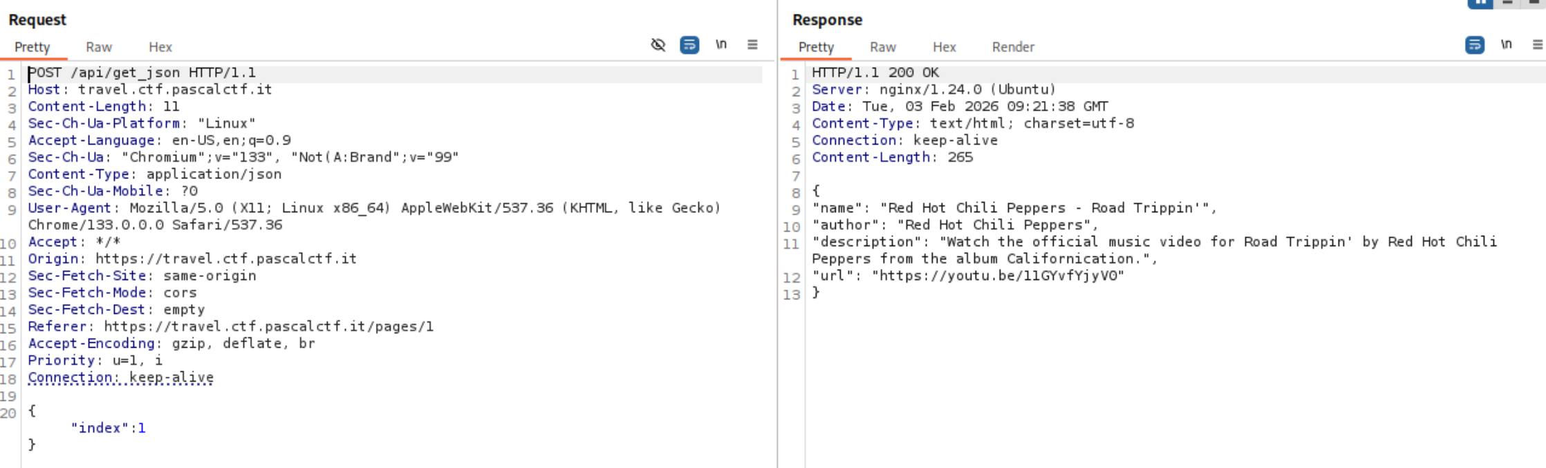 Travel Playlist index