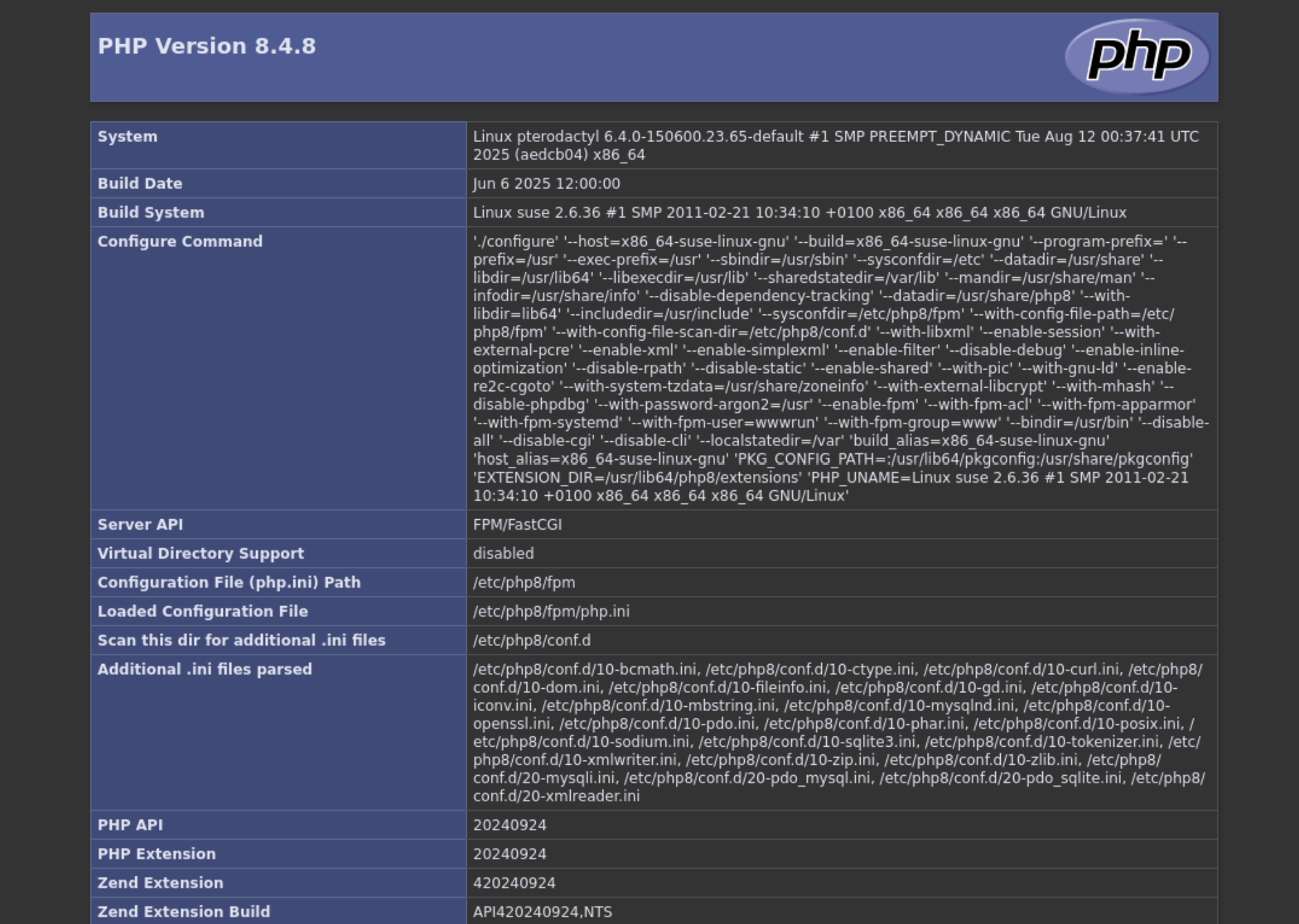 Phpinfo
